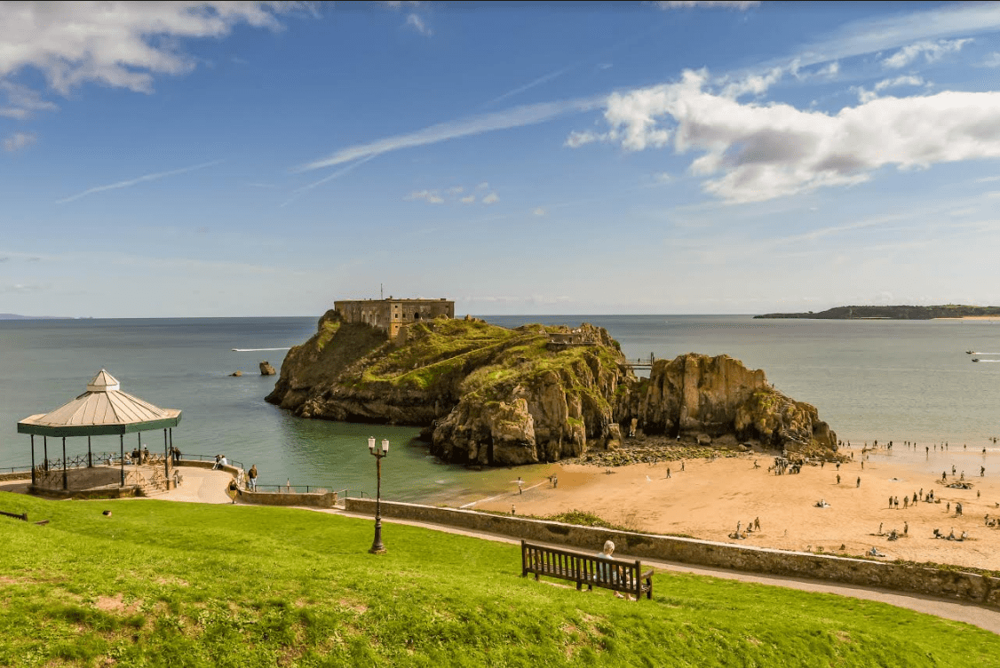 Best Things To Do in Pembrokeshire | View of St. Catherine's Island from Tenby's Castle Hill.
