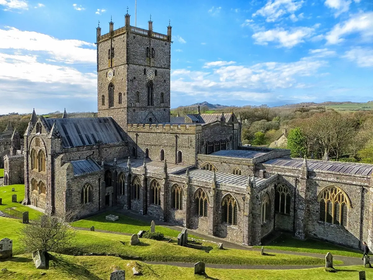 View of St. David's Cathedral in Pembrokeshire, Wales. Photo: Meg Pier
